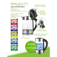 Adler AD1247 Vízforraló hőszabályozóval, 1.7L