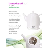 Adler AD1280 kerámia vízforraló 1,2 L