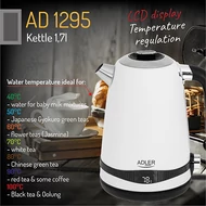 Adler AD1295W Vízforraló LCD kijelzővel és hőmérsékletszabályzóval, 1,7L