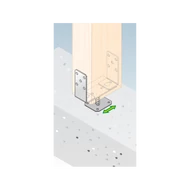 Oszloptalp lecsavarozható állítható 60-200 / 4 mm fekete