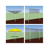 Univerzális becsavarható oszloptartó 560mm (25-65mm) horganyzott (ET)