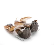 Madarak csipesszel MagicHome, barna, pár, 15 x 5 x 5 cm