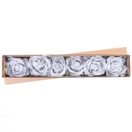 MagicHome virág, rózsa, kék, szár, virágméret: 10 cm, virághossz: 18 cm, 6db/csomag