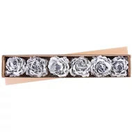 Virág pünkösdirózsa, szürke, szár, 6 db/csomag