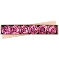 MagicHome virág, kivirult rózsa, sötét rózsaszín, szár, virágméret: 11 cm, virághossz: 22 cm, csomag