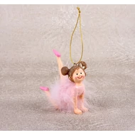 MagicHome karácsonyi dekoráció, Balerina, műgyanta, felfüggeszthető, 9 x 4 x 7,5 cm