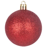 MagicHome karácsonyi gömbök, 20 db, 6 cm, piros, karácsonyfára