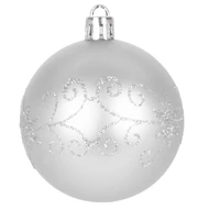 MagicHome karácsonyi gömbök, 20 db, 6 cm, ezüst, karácsonyfára