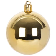 MagicHome karácsonyi gömbök, készlet, 21 db, 6 cm, arany, csúcs, karácsonyfára