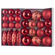 MagicHome karácsonyi gömbök, készlet, 31 db, piros, karácsonyfára