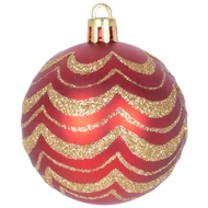 MagicHome karácsonyi gömbök, készlet, 31 db, piros, karácsonyfára