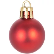 MagicHome karácsonyi gömbök, 12 db, 3 cm, piros, karácsonyfára