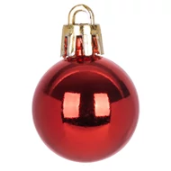 MagicHome karácsonyi gömbök, 12 db, 3 cm, piros, karácsonyfára
