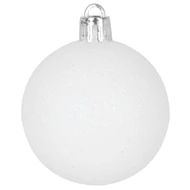 MagicHome karácsonyi gömbök, 31 db, fehér-ezüst, mix, karácsonyfára, 3-6 cm