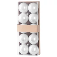 MagicHome karácsonyi gömbök, 10 db, fehér, karácsonyfára, 5 cm