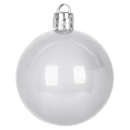 MagicHome karácsonyi gömbök, 10 db, fehér, karácsonyfára, 5 cm