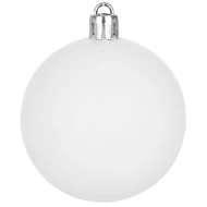 MagicHome karácsonyi gömbök, 10 db, fehér, karácsonyfára, 6 cm