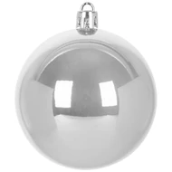 MagicHome karácsonyi gömbök, 8 db, ezüst, karácsonyfára, 7 cm