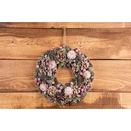 MagicHome karácsonyi koszorú, tobozokkal, 37 x 9 x 37 cm