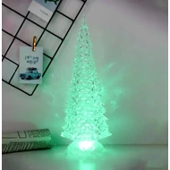 MagicHome karácsonyi dekoráció, Karácsonyfa, színváltozó LED, PE, 3x AAA, belső, 10,5 x 30 cm