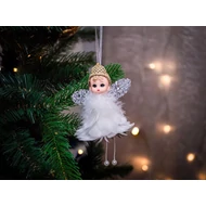 MagicHome karácsonyi dekoráció, Tündér, fehér 10 x 7 x 11 cm