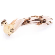 Madár MagicHome karácsony, sárga páva csipesszel, 23 cm