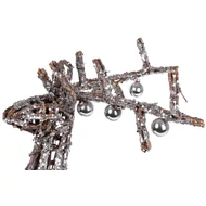 MagicHome karácsonyi dekoráció, Fonott szarvas, ezüst, 41 x 14 x 73 cm