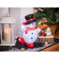 MagicHome karácsonyi dekoráció, Hóember, 30 LED hideg fehér, akril, IP 44, kültér 22 x 14 x 30 cm