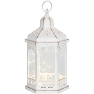 MagicHome Morocco karácsonyi lámpa, 30 m LED, fehér, 3x AAA, műanyag, időzítő, 18 x 15 x 32 cm