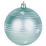 MagicHome karácsonyi gömbök, 6 db, zöld-rózsaszín, matt, dekorációval, karácsonyfára, 8 cm