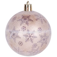 MagicHome karácsonyi gömbök, 9 db, bronz, matt, dekorációval, karácsonyfára, 6 cm