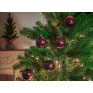 MagicHome karácsonyi gömbök, 9 db, bordó, matt, dekorációval, karácsonyfára, 6 cm