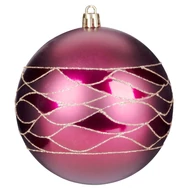 MagicHome karácsonyi gömbök, 4 db, bordó, matt, dekorációval, karácsonyfára, 10 cm