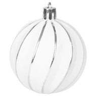 MagicHome karácsonyi gömbök, készlet, 15 db, 3,5-6-8 cm, fehér-ezüst, karácsonyfára