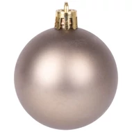 MagicHome karácsonyi gömbök, 8 db, fehér-ezüst-bronz, díszített, karácsonyfára, 5 cm, termékdoboz 36