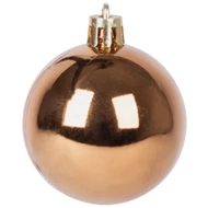 MagicHome karácsonyi gömbök, 8 db, fehér-ezüst-bronz, díszített, karácsonyfára, 5 cm, termékdoboz 36