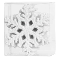 MagicHome karácsonyi dísz, 12 db, hópehely, fehér, karácsonyfára, 10 cm