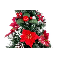 Karácsonyfa MagicHome Karácsony, feldíszített, piros, 41 cm