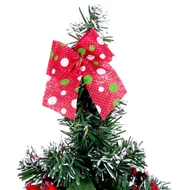 Karácsonyfa MagicHome Karácsony, feldíszített, piros, 41 cm