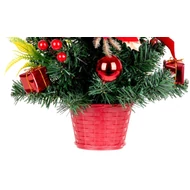 Karácsonyfa MagicHome Karácsony, feldíszített, piros, 40 cm