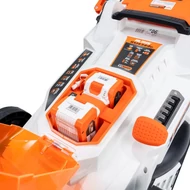 RURIS Akkumulátoros fűnyíró RXI4344e (Tartozék: 2 akkumulátor 20V 4Ah + dupla töltő)