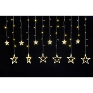 Fényfüzér MagicHome Karácsony Curtain, 138 LED meleg fehér, csillagokkal 230 V, 50 Hz, 8 funkció, megvilá