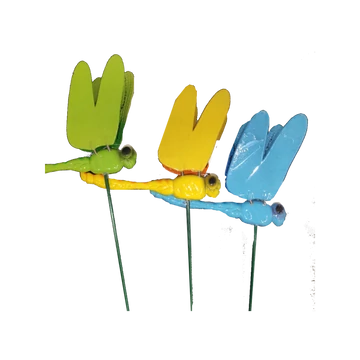 Kerti dekor pácán-szitakötő 10x50cm