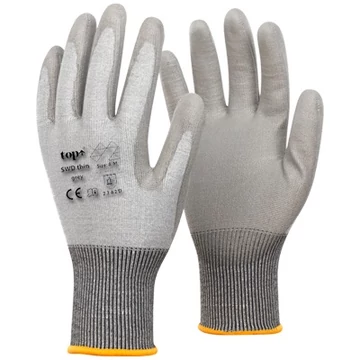 TOP SWD thin 9/L vágásbiztos védőkesztyű, gumírozott mandzsetta