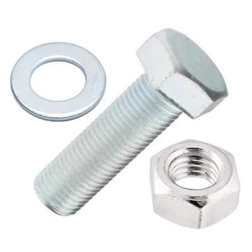 Hatlapfejű csavar M6x20 +anya+lapos alátét (10 db)