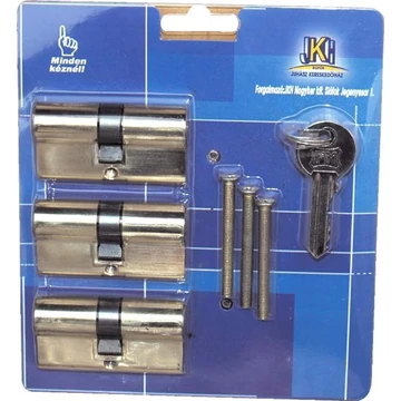 Zárbetét 30/30mm 3db azonos zárlatú 6 kulcs réz