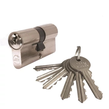 Zárbetét 30/30mm 6 kulcs nikkel