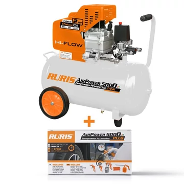 Légkompresszor RURIS AirPower 5000 + kiegészítők