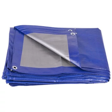 Takaróponyva 10x15m, 140 g/m2, kék/szürke