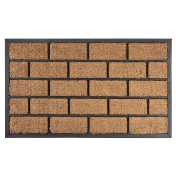 Lábtörlő 45x75 cm, brickwall, gumis